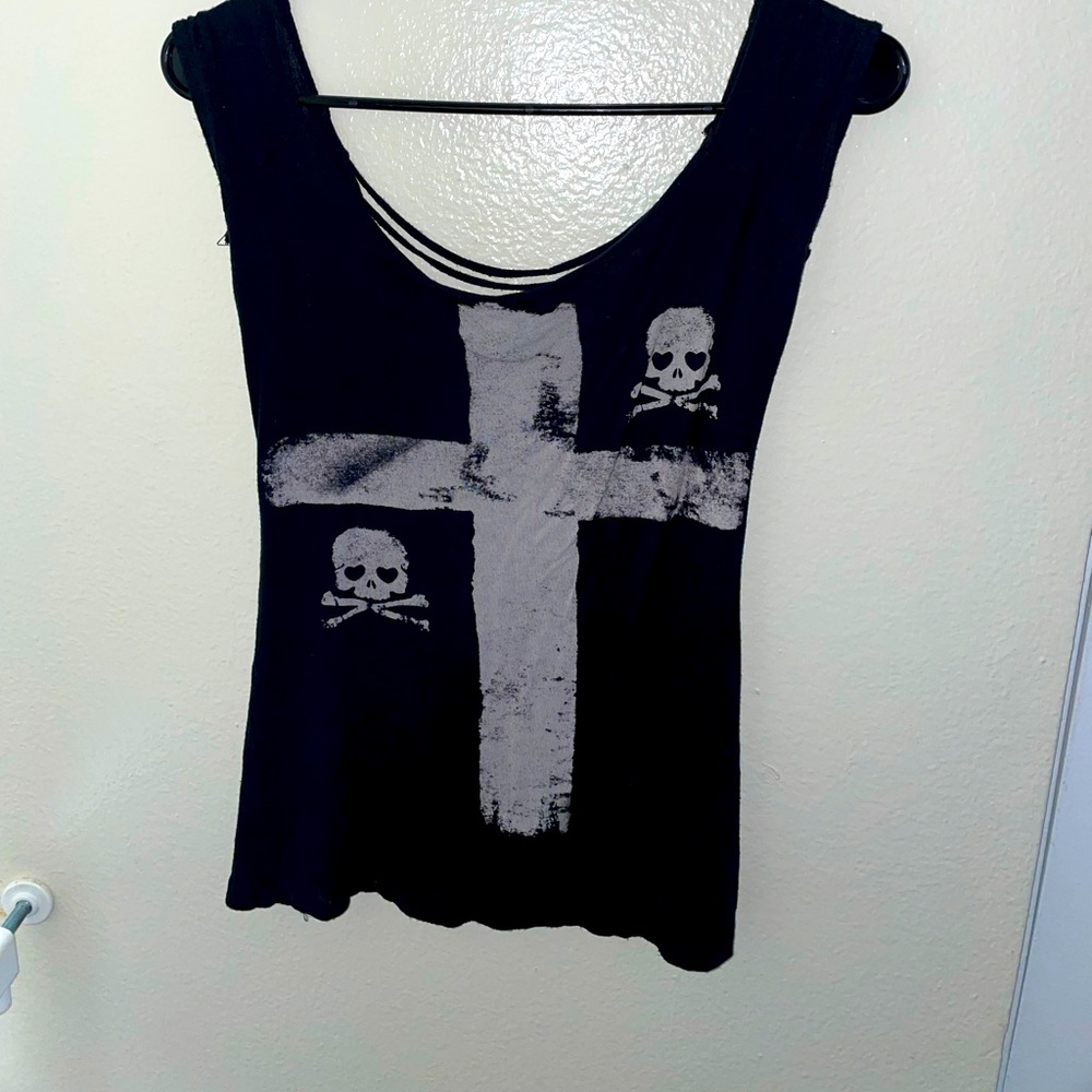 Skull & Cross off the shoulder Shirt